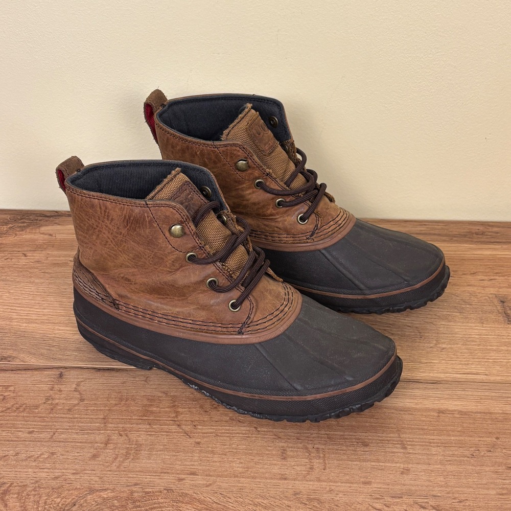 UGG Zetik Waterproof Duck Ankle Boots Chestnut Men‎ Size 8 Rain Winter Rugged